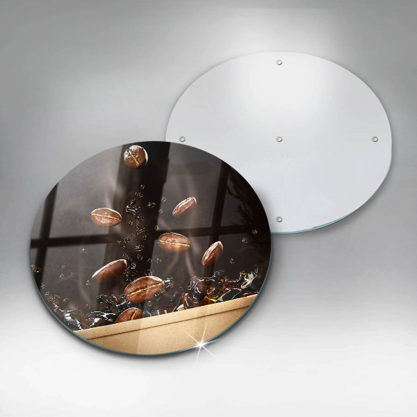 Szklana deska kuchenna Gorąca kawa ziarna