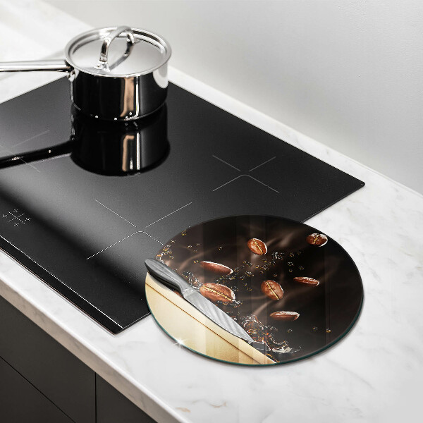 Szklana deska kuchenna Gorąca kawa ziarna