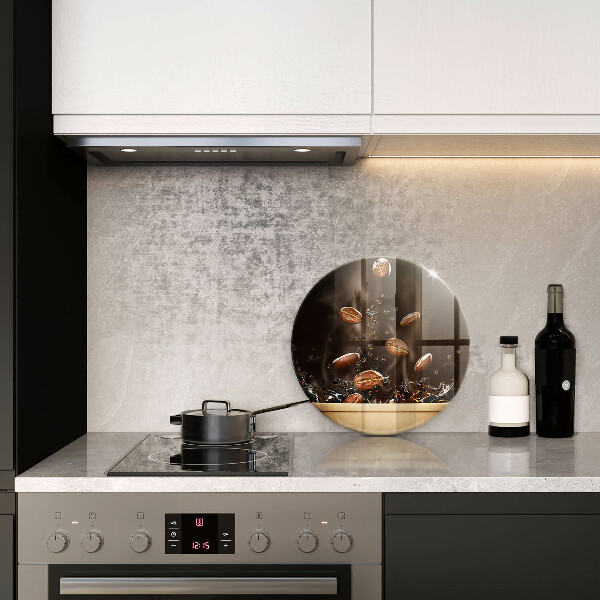 Szklana deska kuchenna Gorąca kawa ziarna