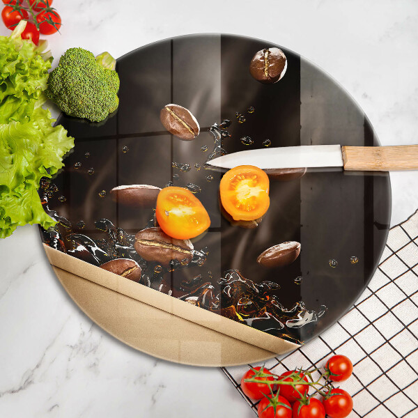 Szklana deska kuchenna Gorąca kawa ziarna