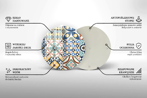 Deska kuchenna szklana Ozdobne płytki kafelki