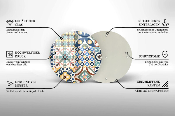 Deska kuchenna szklana Ozdobne płytki kafelki