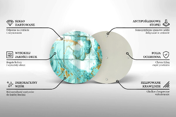 Deska kuchenna szklana Błękitna abstrakcja