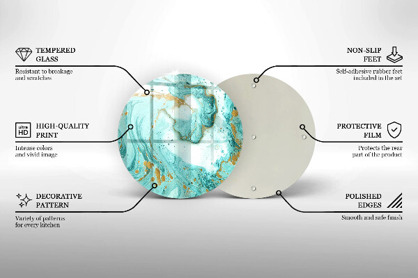 Deska kuchenna szklana Błękitna abstrakcja