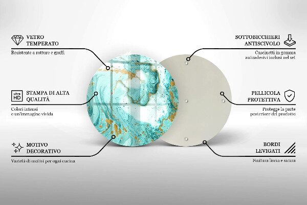 Deska kuchenna szklana Błękitna abstrakcja