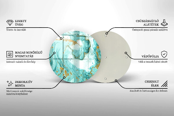 Deska kuchenna szklana Błękitna abstrakcja