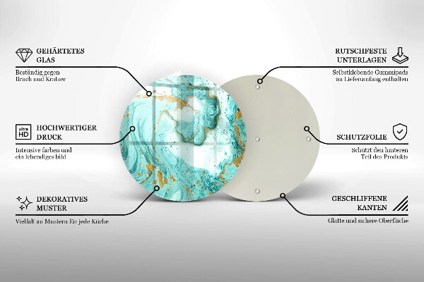 Deska kuchenna szklana Błękitna abstrakcja