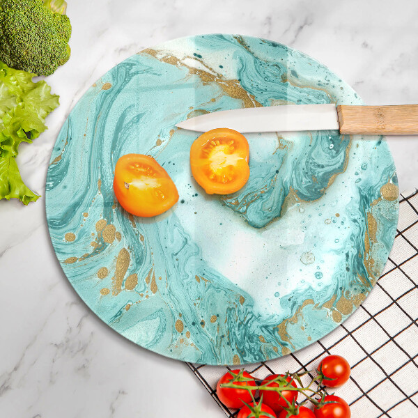 Deska kuchenna szklana Błękitna abstrakcja