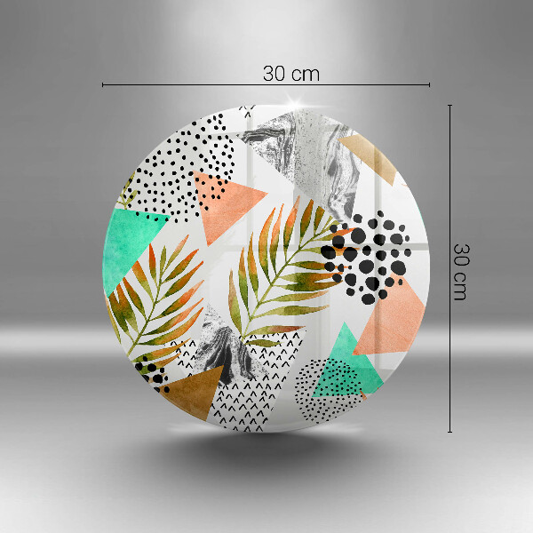 Deska kuchenna szklana Wzór boho liście