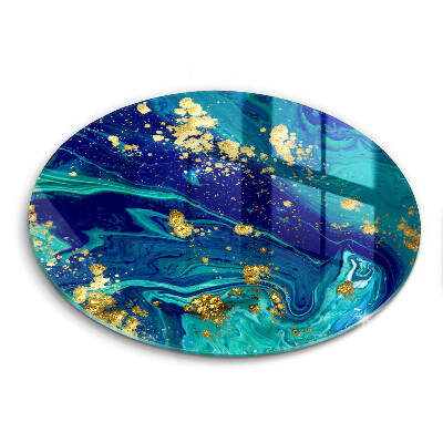 Deska kuchenna szklana Abstrakcja ze złotem