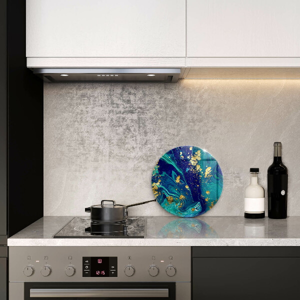 Deska kuchenna szklana Abstrakcja ze złotem