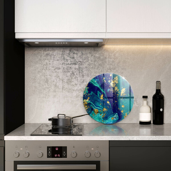 Deska kuchenna szklana Abstrakcja ze złotem