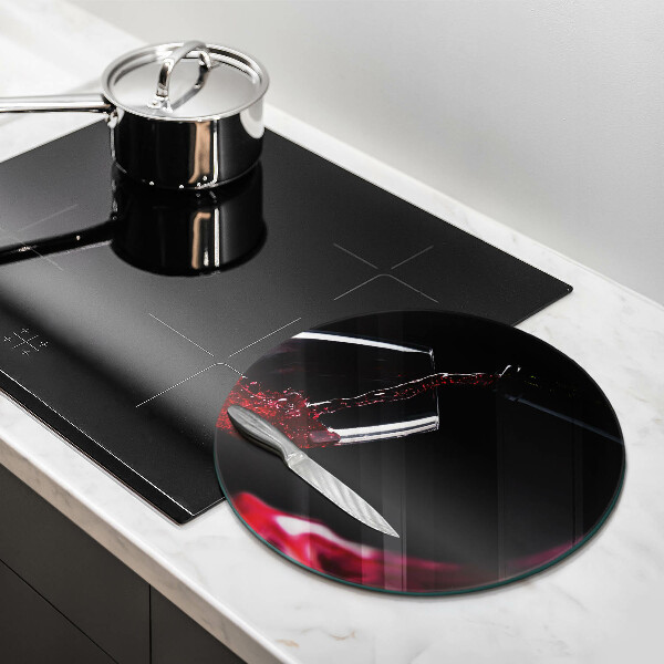 Deska kuchenna szklana Kieliszek czerwone wino