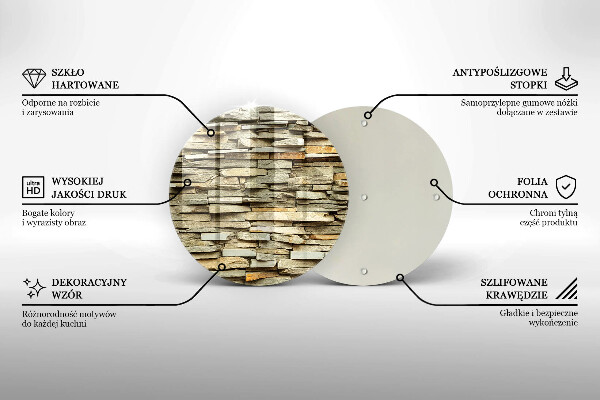 Deska kuchenna szklana Ozdobne kamienie