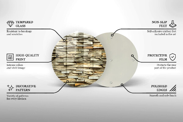 Deska kuchenna szklana Ozdobne kamienie