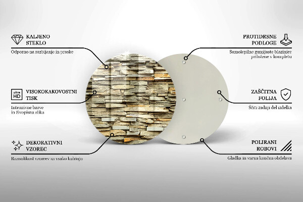 Deska kuchenna szklana Ozdobne kamienie