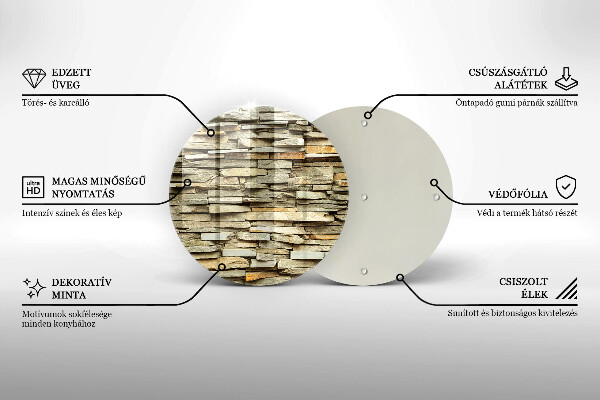 Deska kuchenna szklana Ozdobne kamienie