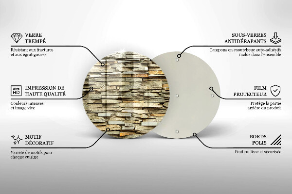 Deska kuchenna szklana Ozdobne kamienie