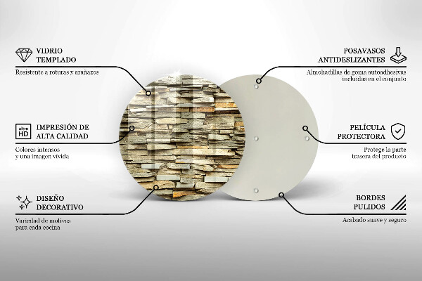 Deska kuchenna szklana Ozdobne kamienie