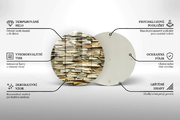Deska kuchenna szklana Ozdobne kamienie