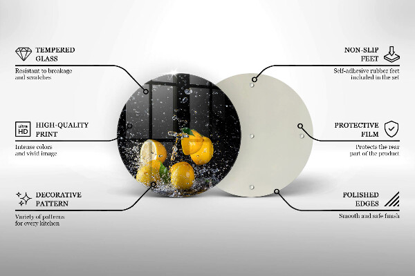 Deska kuchenna szklana Soczyste owoce cytryny