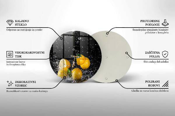 Deska kuchenna szklana Soczyste owoce cytryny