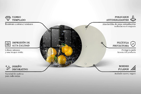 Deska kuchenna szklana Soczyste owoce cytryny