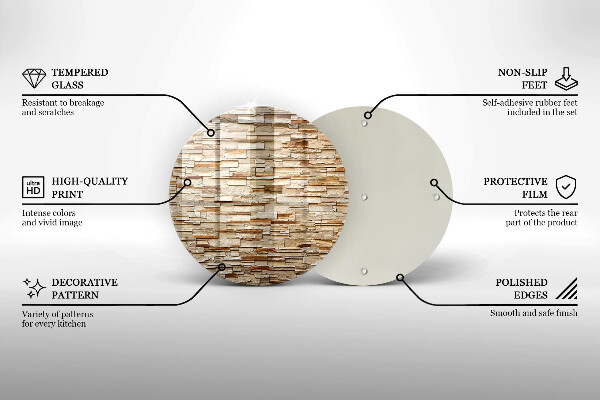 Deska kuchenna szklana Tekstura ozdobne kamienie