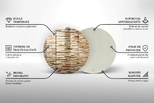 Deska kuchenna szklana Tekstura ozdobne kamienie