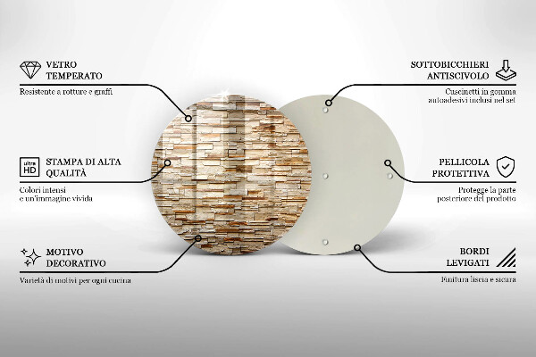 Deska kuchenna szklana Tekstura ozdobne kamienie