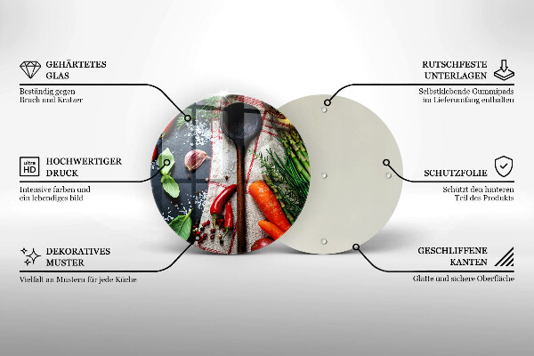 Deska kuchenna szklana Kuchnia jedzenie