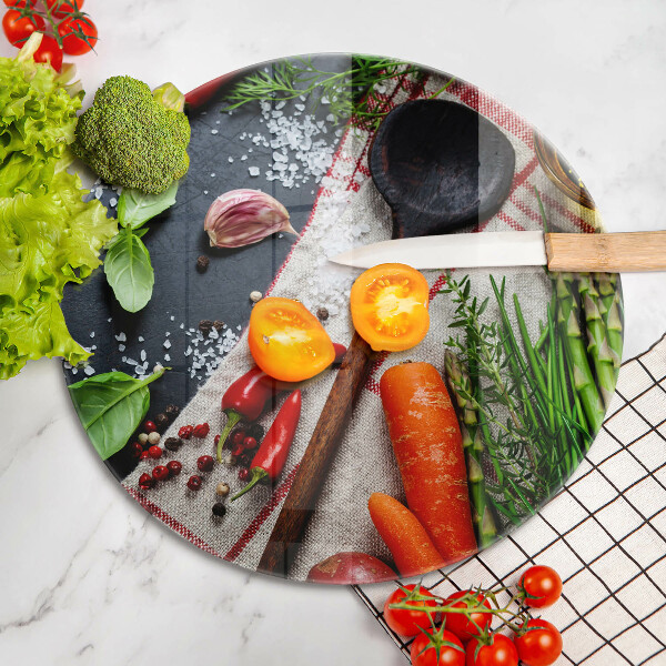 Deska kuchenna szklana Kuchnia jedzenie