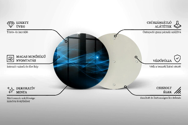 Deska kuchenna szklana Abstrakcja niebieski dym