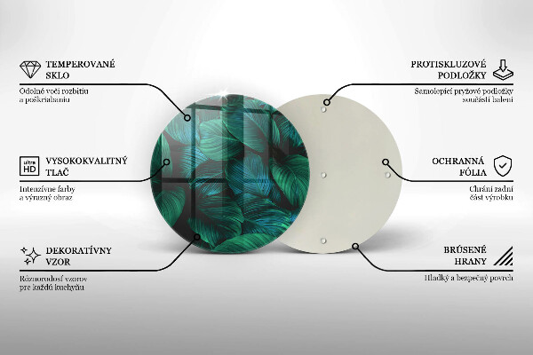 Deska kuchenna szklana Dżungla liście