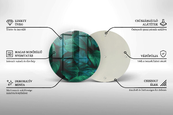 Deska kuchenna szklana Dżungla liście