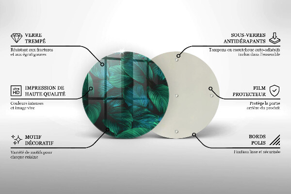 Deska kuchenna szklana Dżungla liście