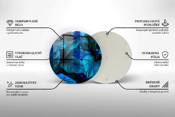 Deska kuchenna szklana Liście roślinność dżungli