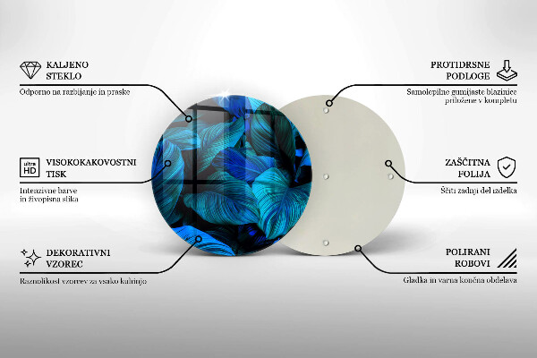 Deska kuchenna szklana Liście roślinność dżungli