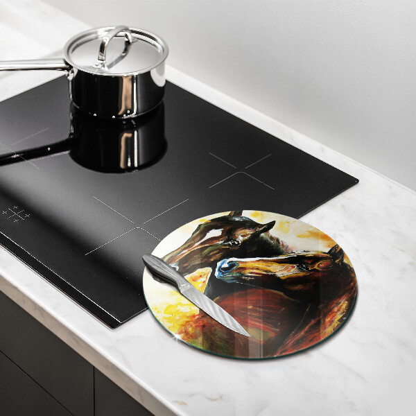 Szklana deska kuchenna Zwierzęta konie