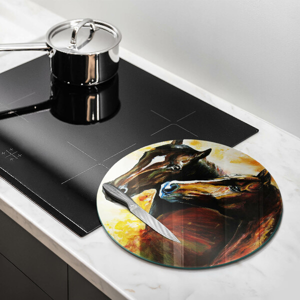 Szklana deska kuchenna Zwierzęta konie