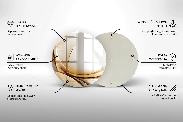 Deska kuchenna szklana Abstrakcja kształty