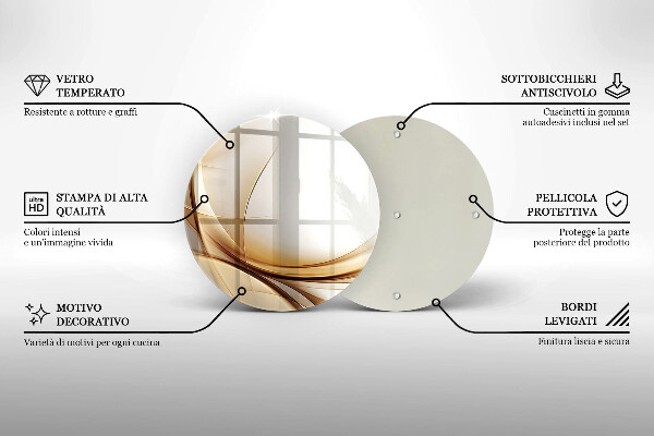 Deska kuchenna szklana Abstrakcja kształty