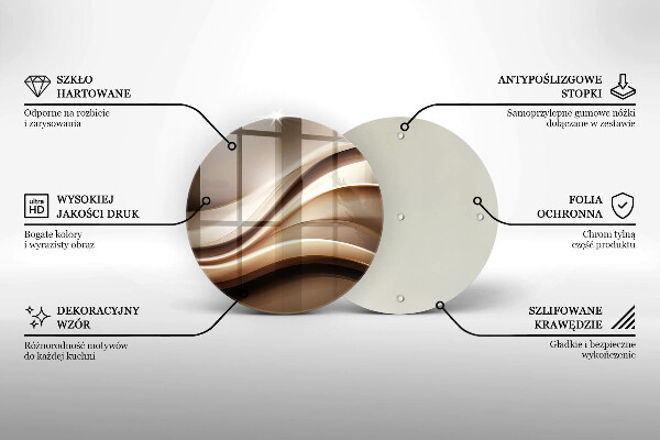 Deska kuchenna szklana Abstrakcja łagodne linie