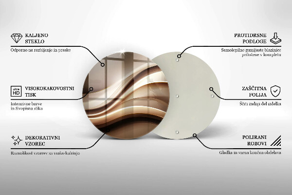 Deska kuchenna szklana Abstrakcja łagodne linie