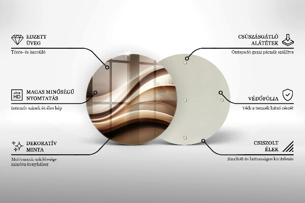 Deska kuchenna szklana Abstrakcja łagodne linie