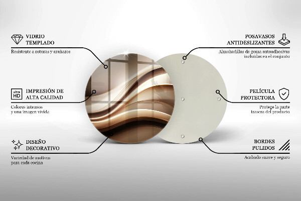 Deska kuchenna szklana Abstrakcja łagodne linie