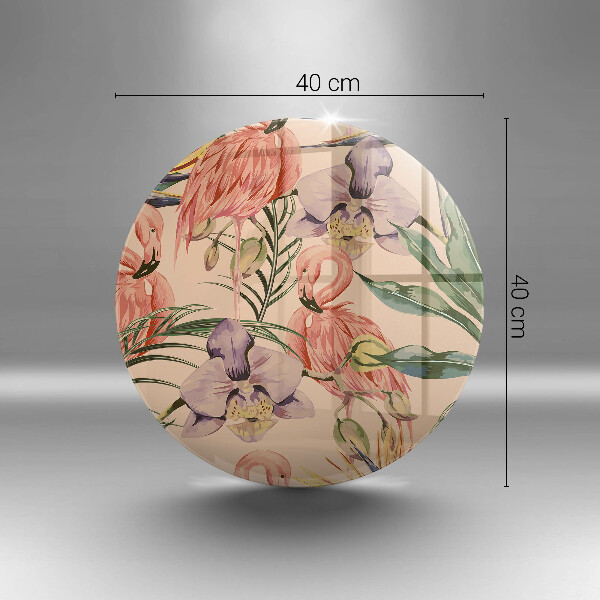 Deska kuchenna szklana Ilustracja flamingi