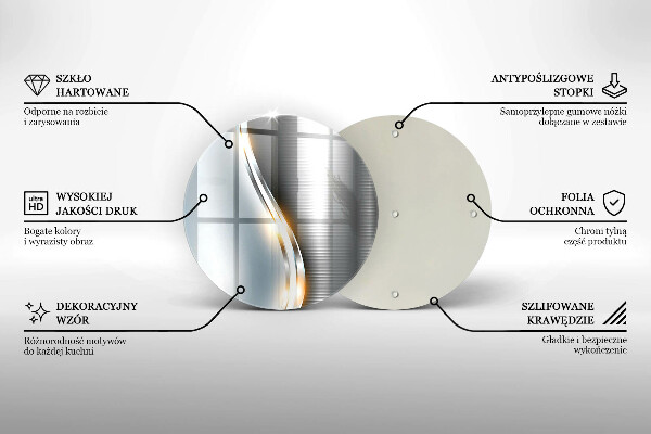 Deska kuchenna szklana Metalowa sztuka
