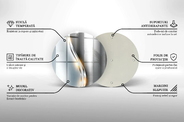 Deska kuchenna szklana Metalowa sztuka