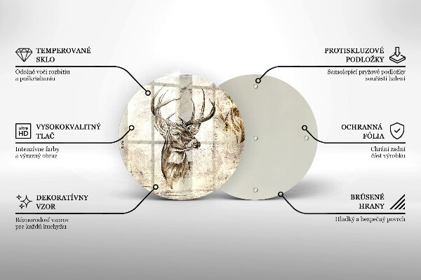 Deska kuchenna szklana Ilustracja zwierzę jeleń